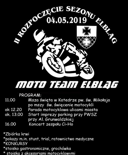 Elbląg, Motocykliści rozpoczynają sezon Elbląg, Motocykliści rozpoczynają sezon