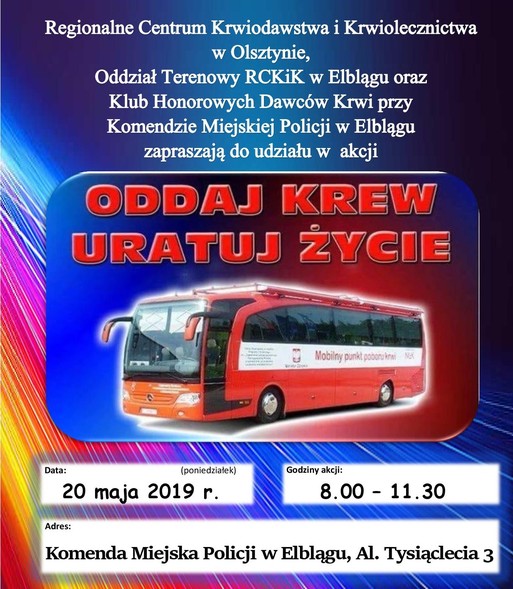 Elbląg, Oddaj krew, uratuj życie Elbląg, Oddaj krew, uratuj życie