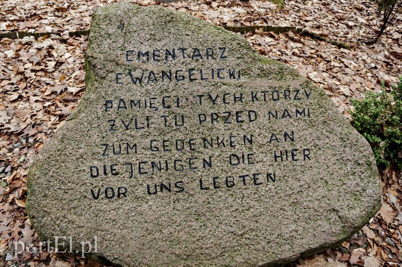 Elbląg, Pamiątkowy kamień na cmentarzu