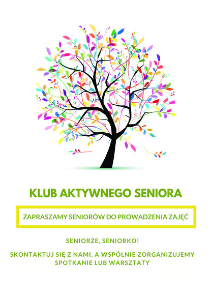 Elbląg, Klub Aktywnego Seniora szuka chętnych do prowadzenia zajęć Elbląg, Klub Aktywnego Seniora szuka chętnych do prowadzenia zajęć