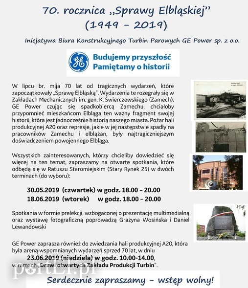 Elbląg, 70. rocznica "Sprawy Elbląskiej" Elbląg, 70. rocznica "Sprawy Elbląskiej"