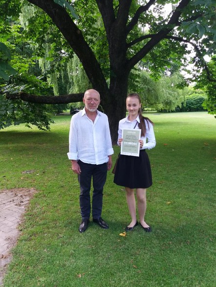 Elbląg, Karolina Szczepańska (po prawej) i hrabia Antoni Potocki Elbląg, Karolina Szczepańska (po prawej) i hrabia Antoni Potocki