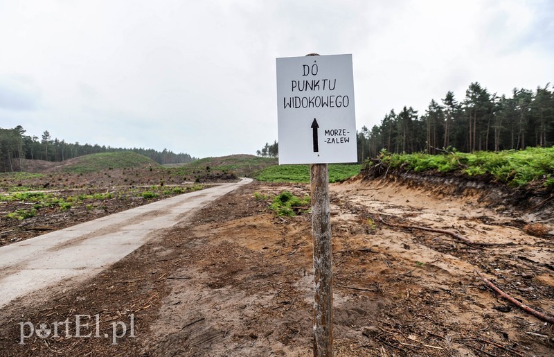 Elbląg, W miejscu planowanego przekop urządzono punkt widokowy na zalew i Zatokę Gdańską