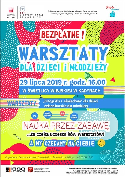 Elbląg, Nauka przez zabawę, czyli wakacyjne warsztaty w Kadynach Elbląg, Nauka przez zabawę, czyli wakacyjne warsztaty w Kadynach