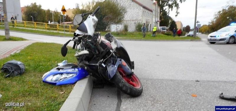 Elbląg, Motorowerzysta był tak pijany, że nie miał siły dmuchnąć w alkomat