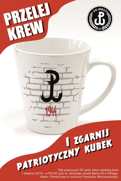 Elbląg, Oddaj krew w rocznicę Powstania Warszawskiego Elbląg, Oddaj krew w rocznicę Powstania Warszawskiego