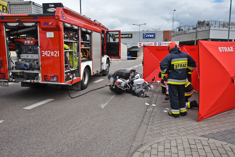 Elbląg, Wypadek motocyklisty na ul. Teatralnej