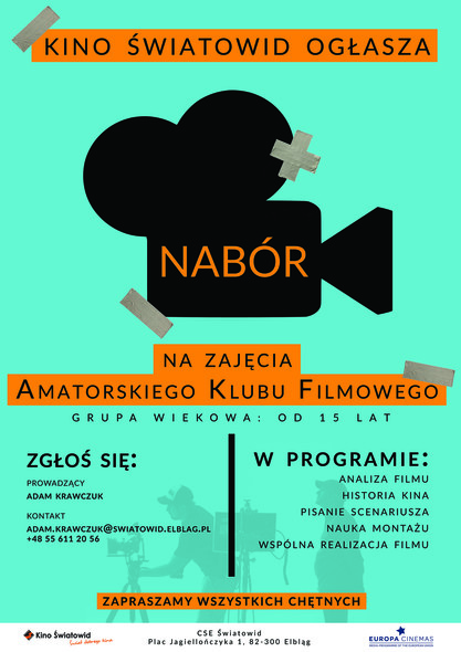 Elbląg, Światowid ogłasza nabór do Amatorskiego Klubu Filmowego Elbląg, Światowid ogłasza nabór do Amatorskiego Klubu Filmowego