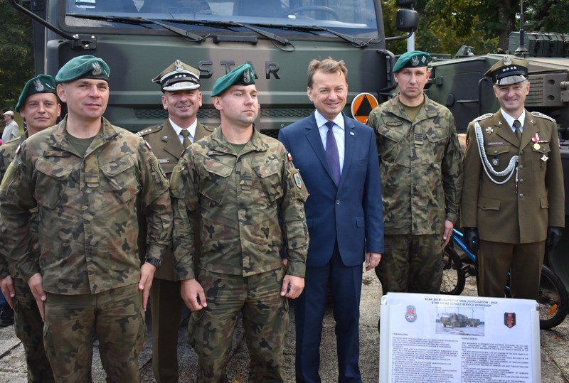 Elbląg, Z żołnierzami 16. Pułku Logistycznego spotkał się szef MON Mariusz Błaszczak