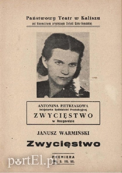 Elbląg, Strona tytułowa z programu przedstawienia	(ze zbiorów Szczepana Gąssowskiego)