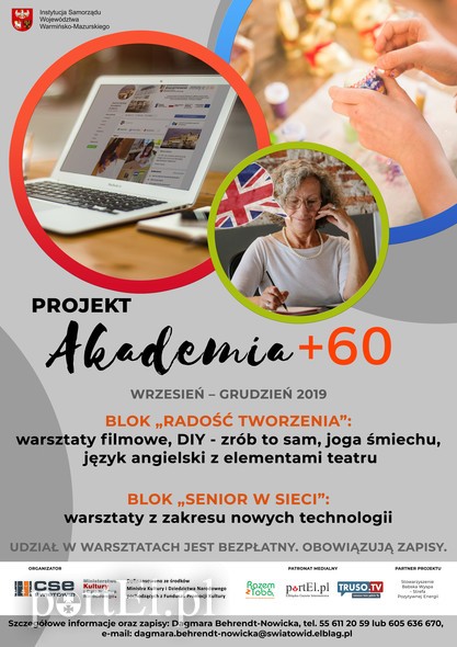 Elbląg, Seniorze, weź udział w ciekawych warsztatach! Elbląg, Seniorze, weź udział w ciekawych warsztatach!