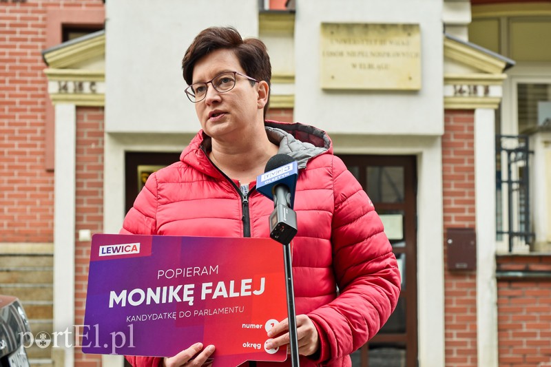 Elbląg, Monika Falej przedstawiała propozycje Lewicy dla seniorów