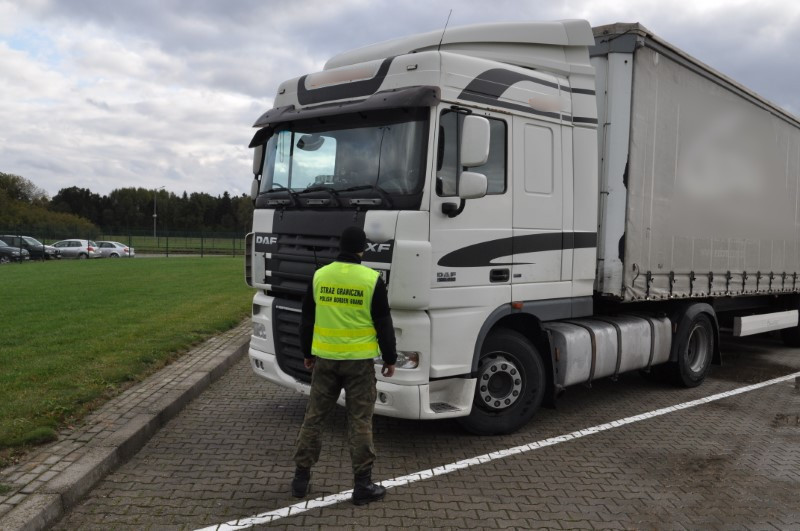 Elbląg, Daf zatrzymany na przejściu w Grzechotkach Elbląg, Daf zatrzymany na przejściu w Grzechotkach