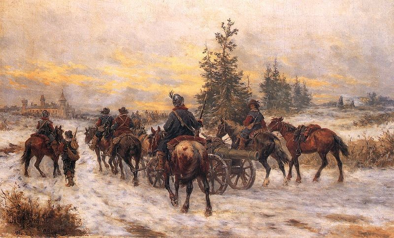 Elbląg, Józef Brandt, Pochód Szwedów do Kiejdan Elbląg, Józef Brandt, Pochód Szwedów do Kiejdan