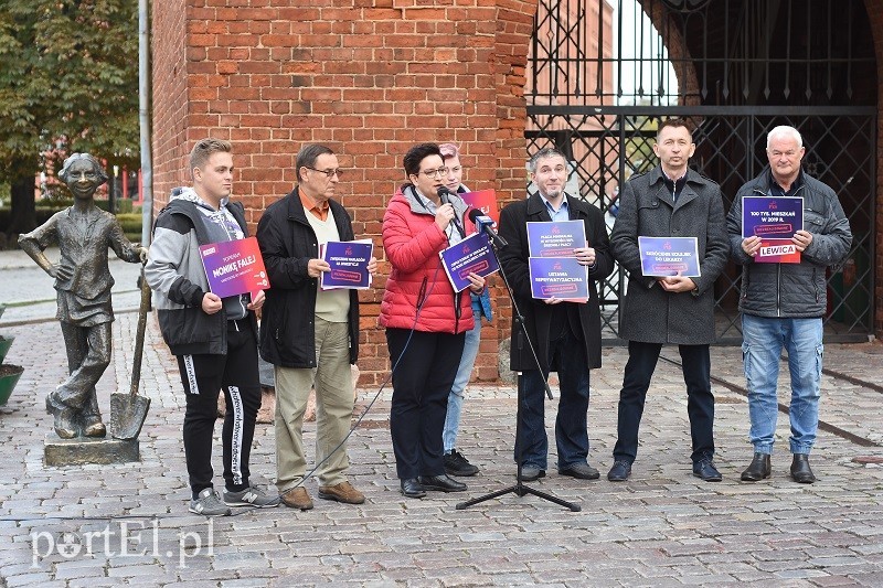 Elbląg, Kandydaci Lewicy podsumowali obietnice rządu i partii PiS Elbląg, Kandydaci Lewicy podsumowali obietnice rządu i partii PiS