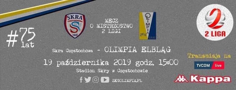 Elbląg, Kierunek Częstochowa. Skra przeciwnikiem Olimpii Elbląg, Kierunek Częstochowa. Skra przeciwnikiem Olimpii