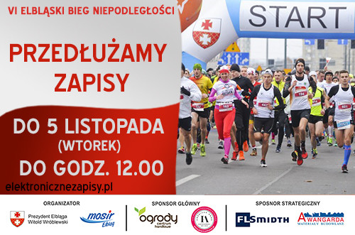 Elbląg, Ostatni moment na zapisanie się na Bieg Niepodległości Elbląg, Ostatni moment na zapisanie się na Bieg Niepodległości