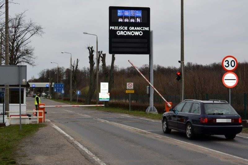 Elbląg, Czasowo wstrzymana odprawa na przejściu granicznym w Gronowie Elbląg, Czasowo wstrzymana odprawa na przejściu granicznym w Gronowie