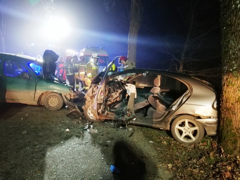 Elbląg, Zderzenie dwóch aut niedaleko Pakosz