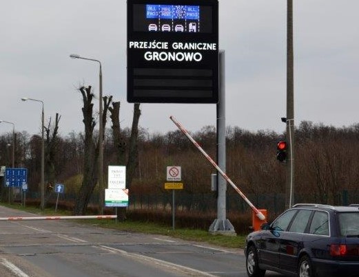 Elbląg, Wstrzymana odprawa na przejściu granicznym w Gronowie