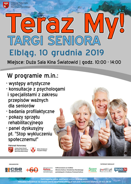 Zapraszamy na Targi Seniora – Teraz My! Zapraszamy na Targi Seniora – Teraz My!