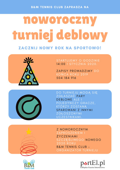 Elbląg, Noworoczny turniej tenisa