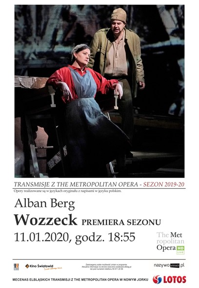 Elbląg, The Metropolitan Opera: „Wozzeck” Elbląg, The Metropolitan Opera: „Wozzeck”
