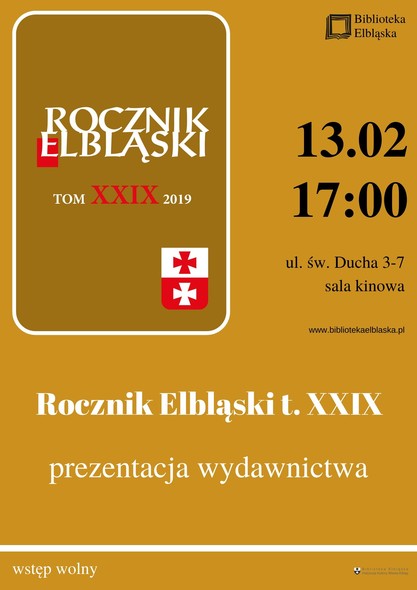 Elbląg, Prezentacja XXIX tomu "Rocznika Elbląskiego"