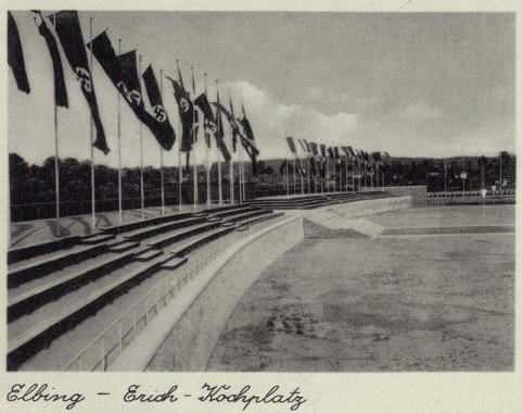 Elbląg, Tak w latach 40. wyglądał stadion przy dzisiejszej ul. Krakusa