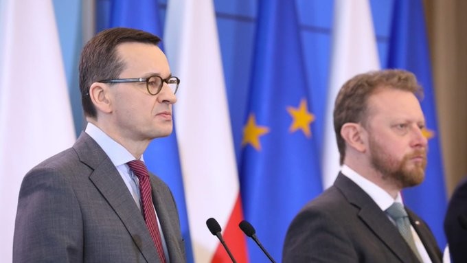 Elbląg, Premier Mateusz Morawiecki i minister zdrowia Łukasz Szumowk