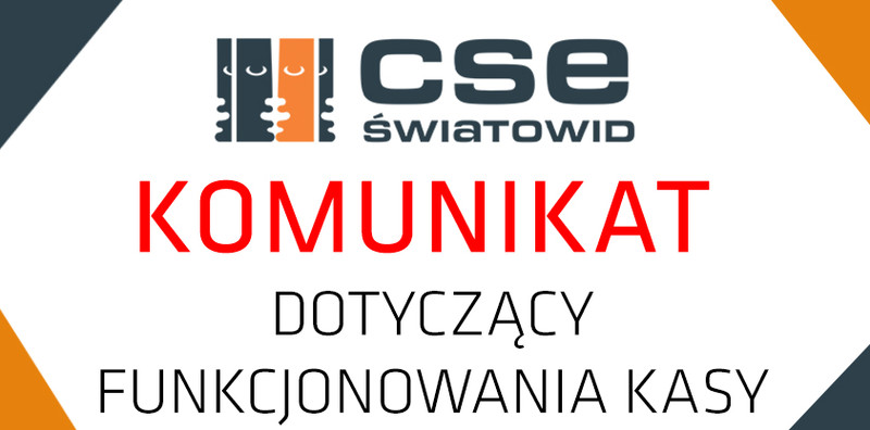 Elbląg, Tymczasowa zmiana godziny otwarcia kasy CSE „Światowid”