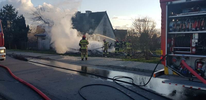Elbląg, Pożar obiektu gospodarczego w powiecie braniewskim Elbląg, Pożar obiektu gospodarczego w powiecie braniewskim
