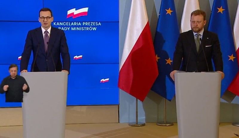 Elbląg, Premier Mateusz Morawiecki i minister zdrowia Łukasz Szumowski Elbląg, Premier Mateusz Morawiecki i minister zdrowia Łukasz Szumowski