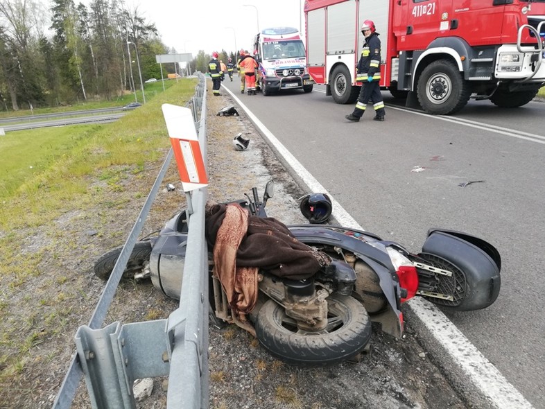 Elbląg, Zderzenie skutera z autem osobowym Elbląg, Zderzenie skutera z autem osobowym