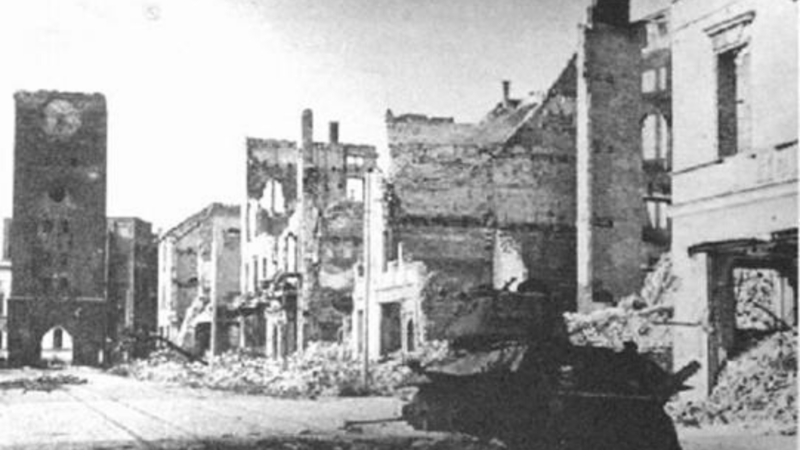 Elbląg, Elbląg w roku 1945, ul. Stary Rynek Elbląg, Elbląg w roku 1945, ul. Stary Rynek