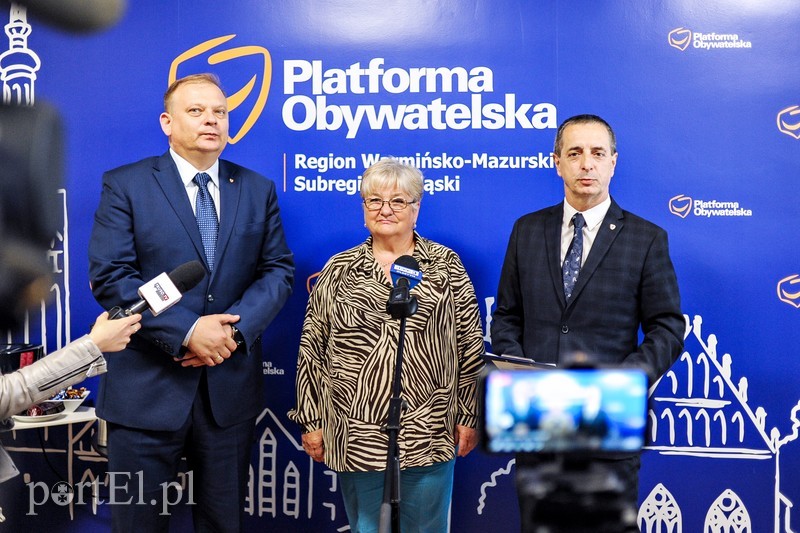 Elbląg, Konferencja prasowa Platformy Obywatelskiej,