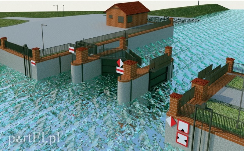 Elbląg, Tak mają wyglądać wrota przeciwsztormowe u ujścia rzeki Tugi (RZGW Gdańsk) Elbląg, Tak mają wyglądać wrota przeciwsztormowe u ujścia rzeki Tugi (RZGW Gdańsk)