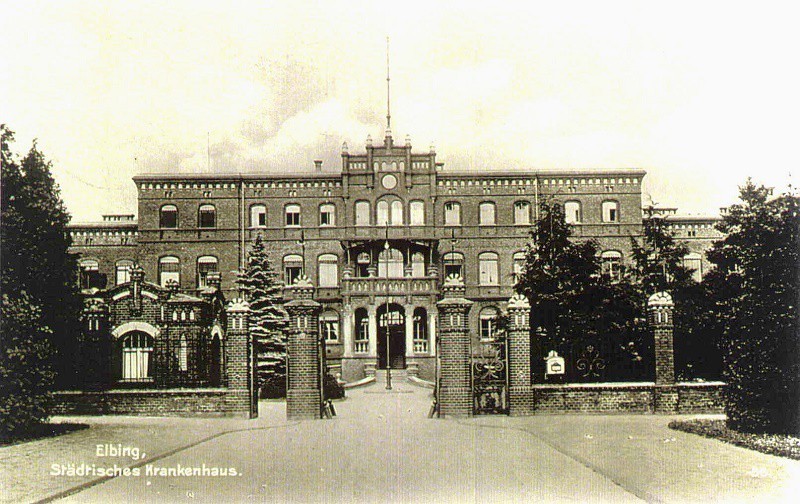 Elbląg, Szpital przy ul. Żeromskiego przed 1945 r.