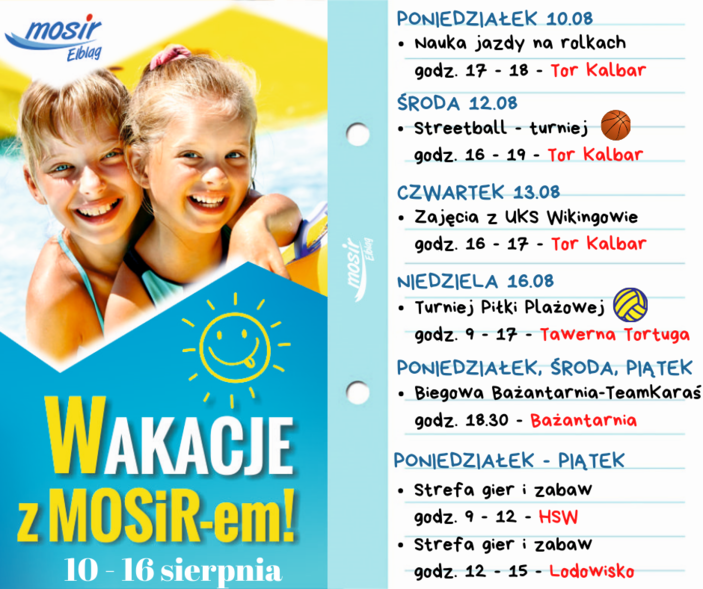 Elbląg, Siódmy tydzień Wakacji z MOSiR-em Elbląg, Siódmy tydzień Wakacji z MOSiR-em
