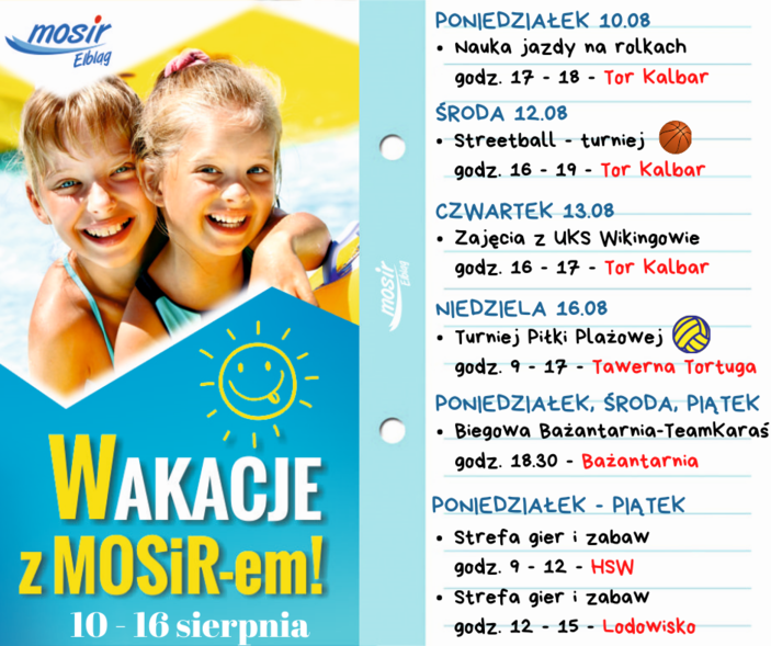 Elbląg, Siódmy tydzień Wakacji z MOSiR-em