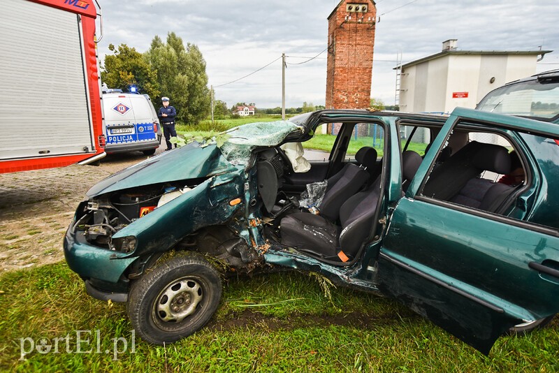 Elbląg, Kobieta kierująca vw polo uderzyła w drzewo