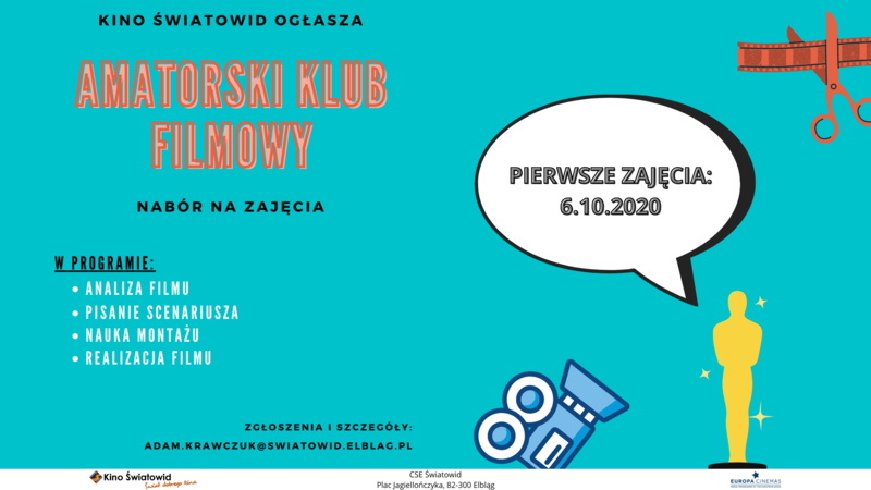 Elbląg, Nabór do Amatorskiego Klubu Filmowego Elbląg, Nabór do Amatorskiego Klubu Filmowego