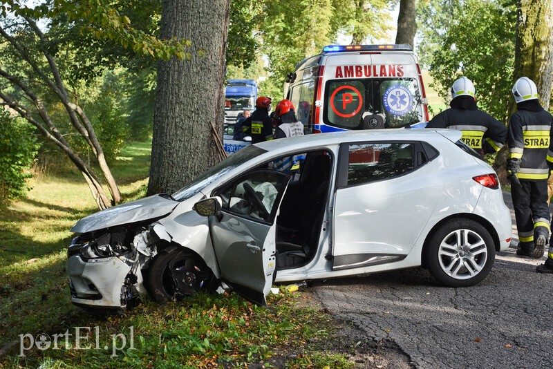 Elbląg, Uderzył w drzewo, bo zapalał papierosa