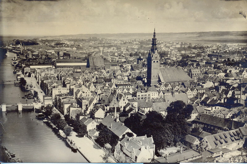 Elbląg, Widok na Elbląg przed 1945 r. Elbląg, Widok na Elbląg przed 1945 r.