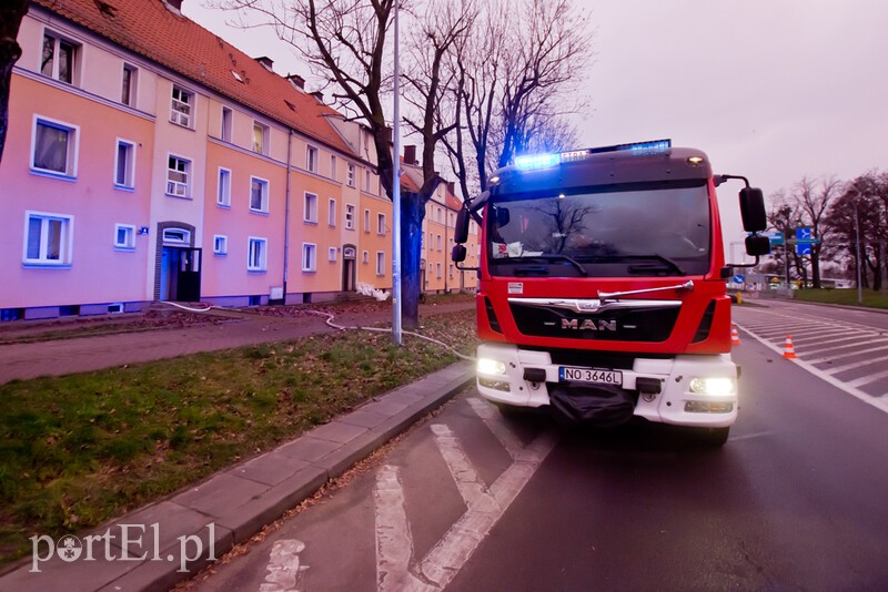 Elbląg, Pożar mieszkania na poddaszu Elbląg, Pożar mieszkania na poddaszu