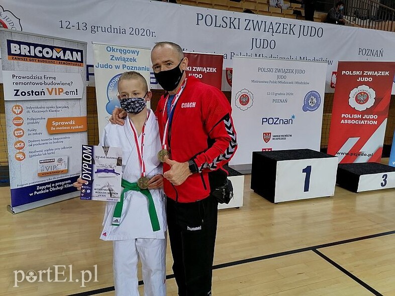 Elbląg, Wojtek Galiński (z lewej) i jego trener Tomasz Gadaj z MKS Truso Elbląg, Wojtek Galiński (z lewej) i jego trener Tomasz Gadaj z MKS Truso