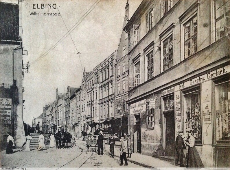 Elbląg, Studzienna, czyli Wilhelmstrasse, przed wojną Elbląg, Studzienna, czyli Wilhelmstrasse, przed wojną