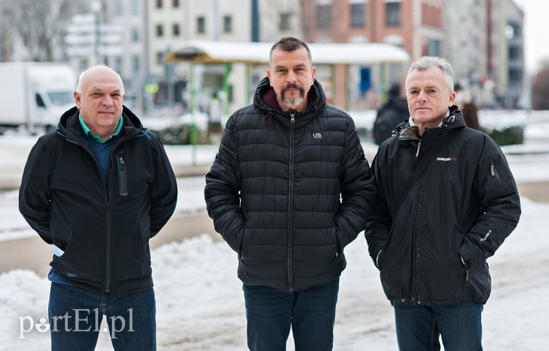 Elbląg, Od lewej: Krzysztof Gołebiewski, Janusz Buczkowski, Bogusław Durzyński z drużyny juniorów Olimpii w 1978 r.