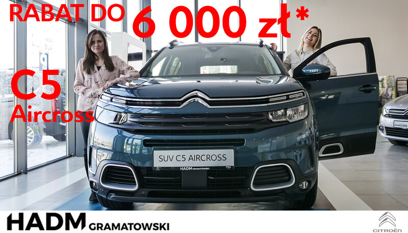 W salonie Citroena HADM Gramatowski w Elblągu rabat do 6 tys. zł* przy zakupie Citroena C5 Aircross W salonie Citroena HADM Gramatowski w Elblągu rabat do 6 tys. zł* przy zakupie Citroena C5 Aircross