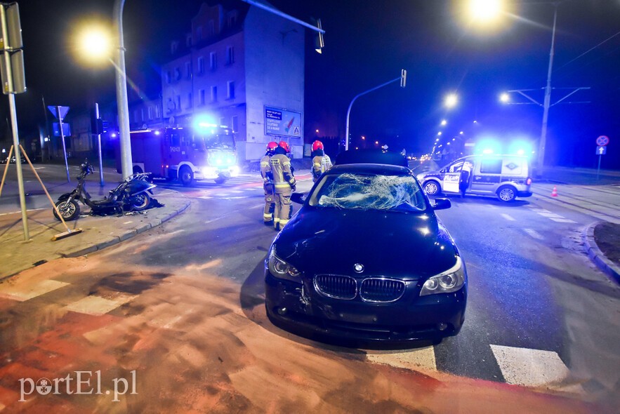 Elbląg, Zderzenie skutera z bmw na ul. Płk. Dąbka